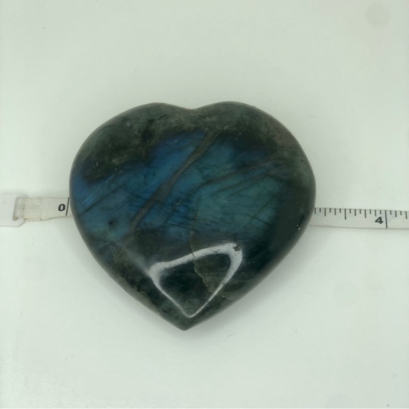 MEGA FLASH Labradorite Heart - Picture 11 of 11